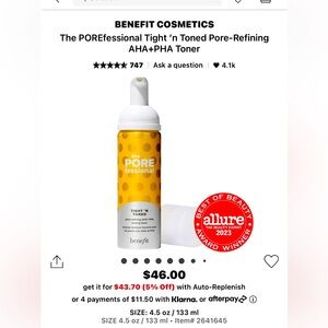 BENEFIT THE PORE PROFESSIONAL TIGHT ‘N TONED